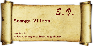 Stanga Vilmos névjegykártya